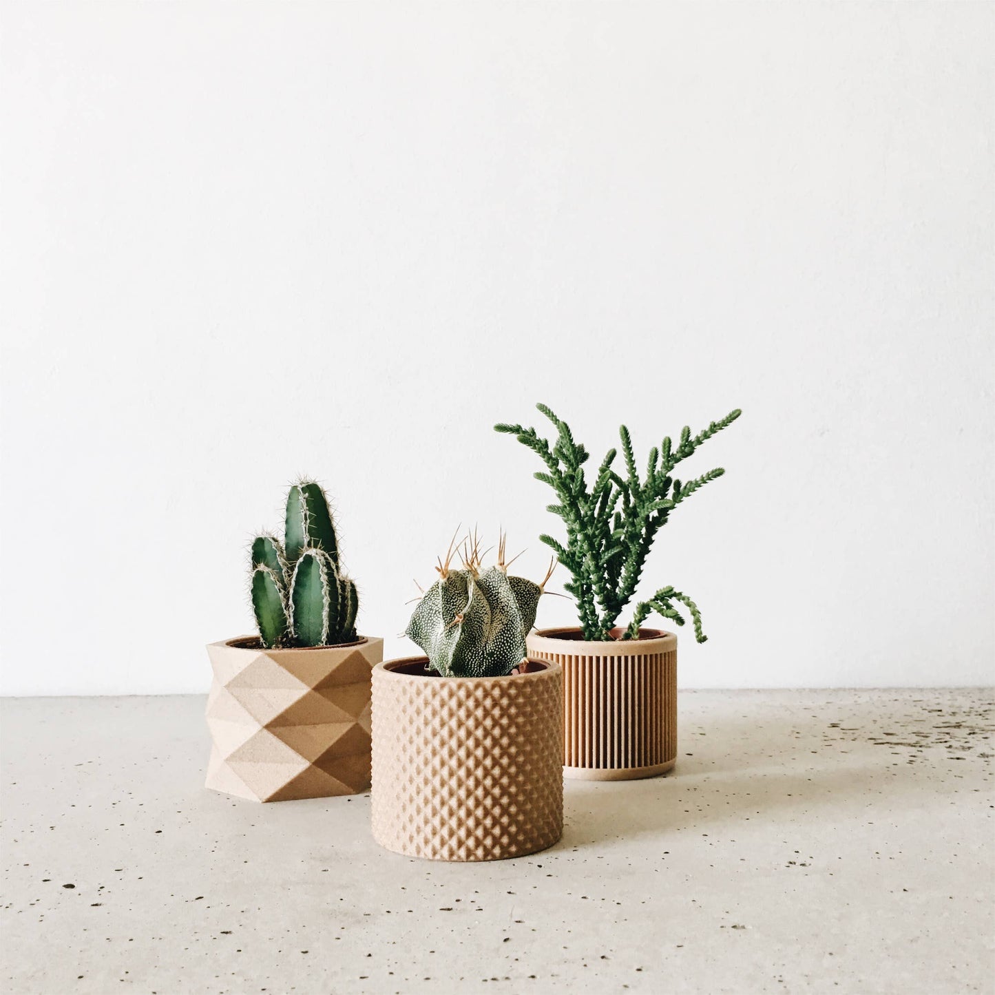 Set of 3 plant pots – Piko - Diamant - Japan