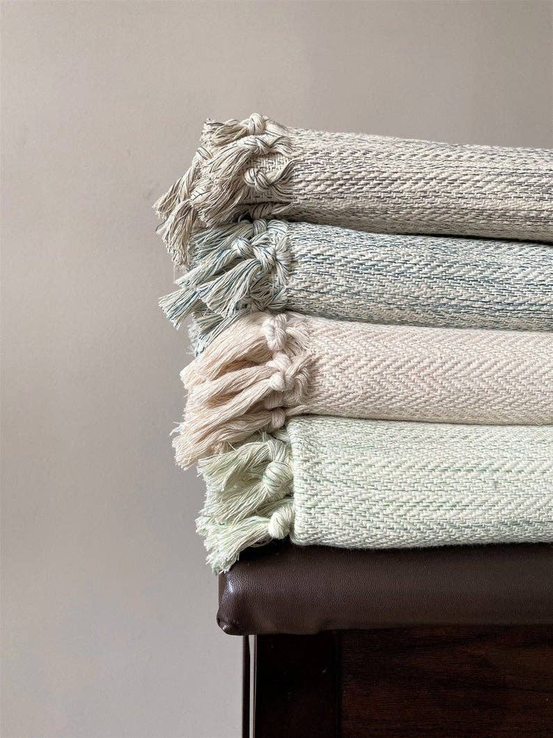 "Sirince" Handmade Organic Cotton Blanket