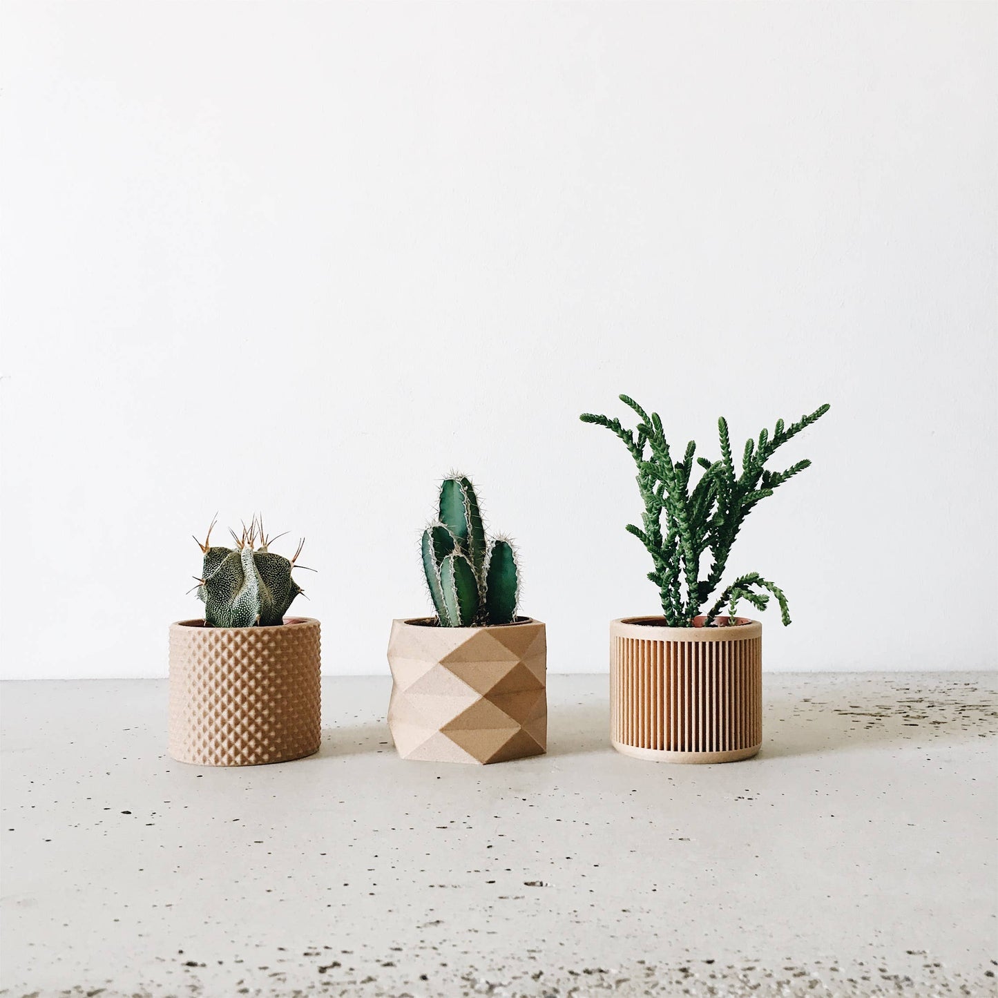 Set of 3 plant pots – Piko - Diamant - Japan