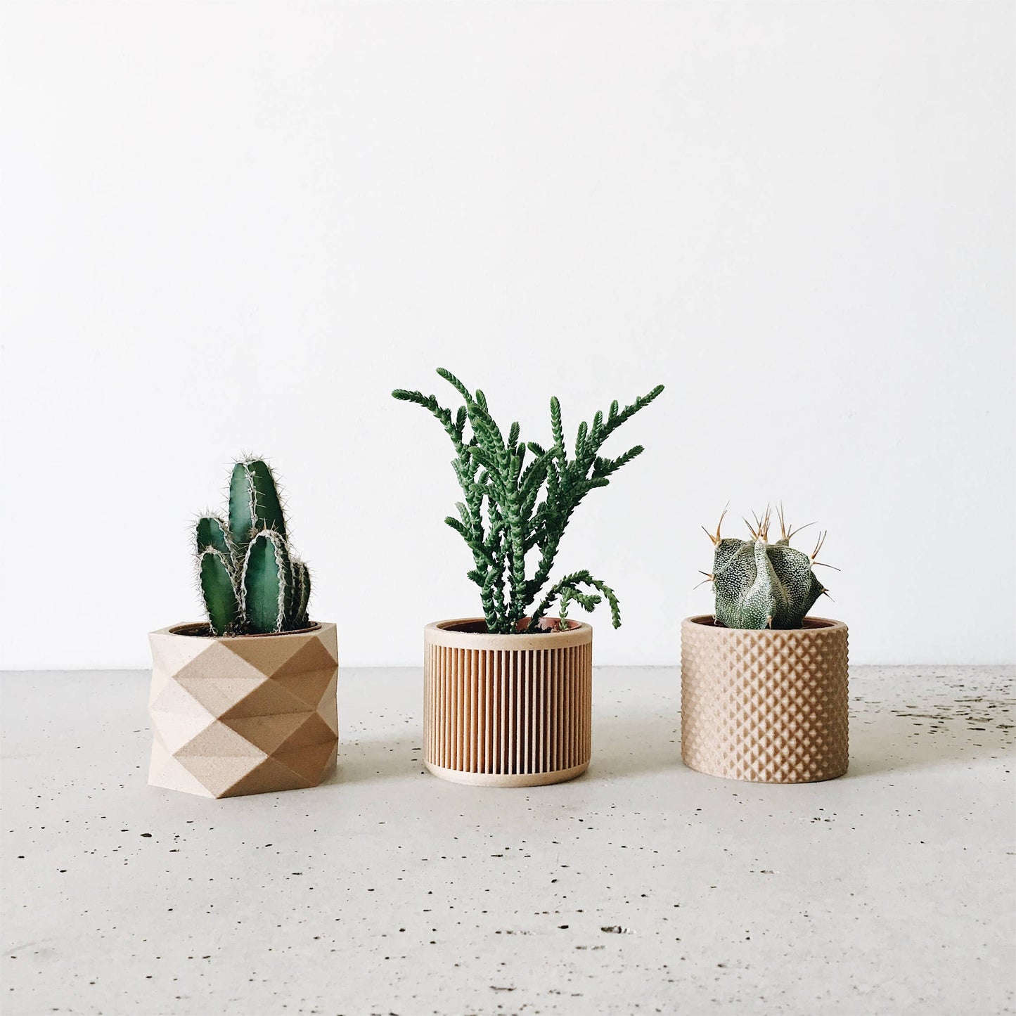 Set of 3 plant pots – Piko - Diamant - Japan