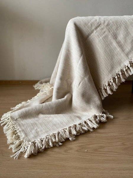 "Sirince" Handmade Organic Cotton Blanket