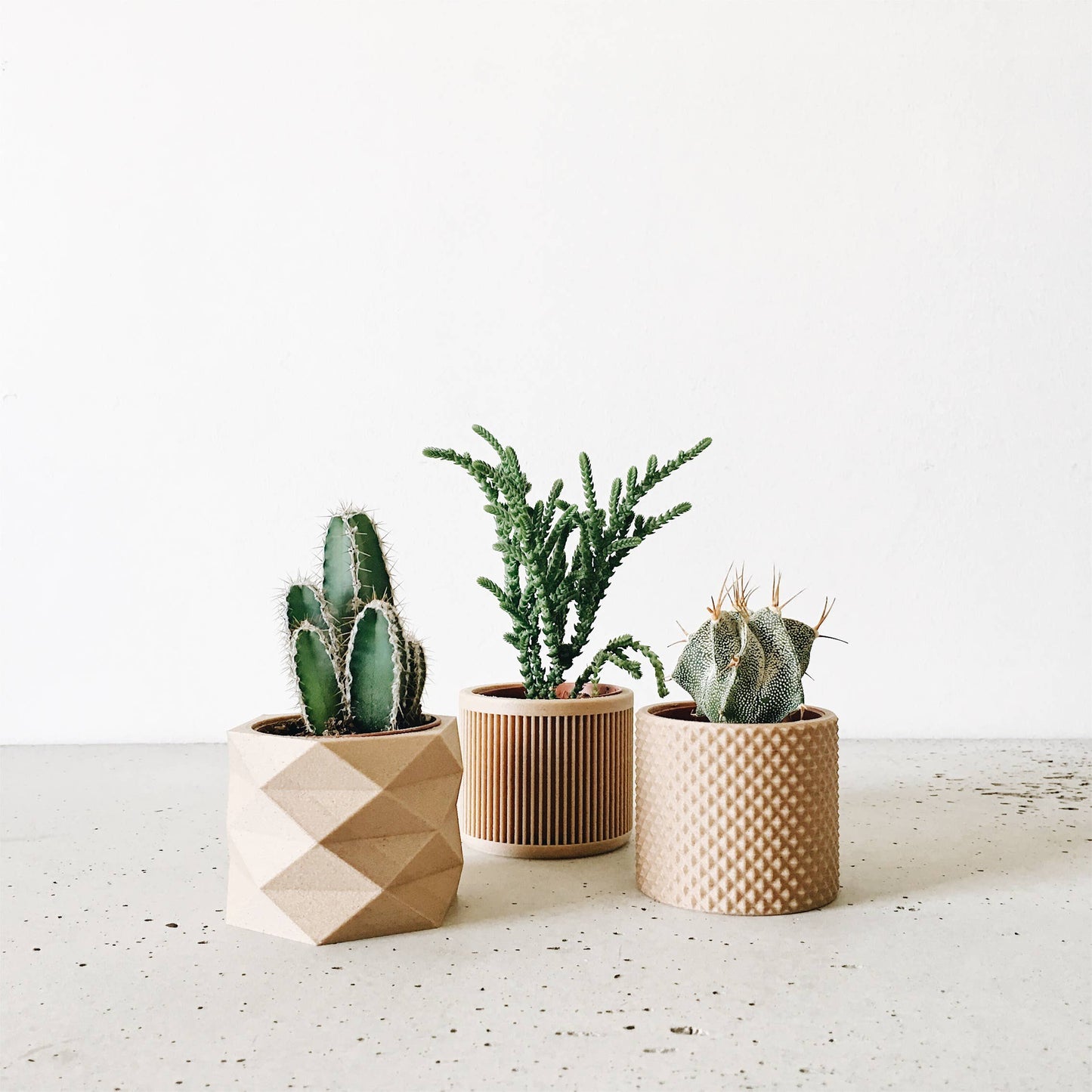 Set of 3 plant pots – Piko - Diamant - Japan