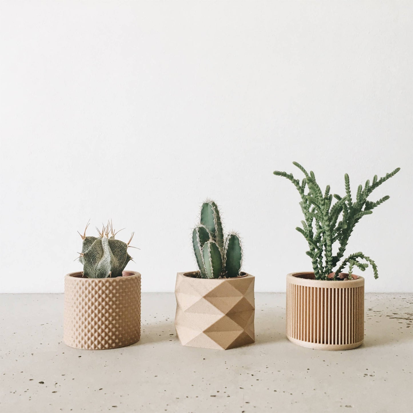 Set of 3 plant pots – Piko - Diamant - Japan