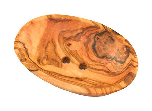 Ovale Seifenschale aus Olivenholz