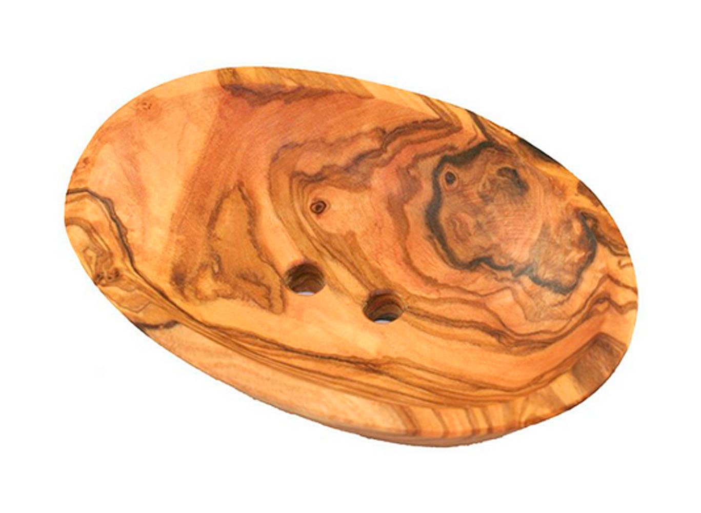 Ovale Seifenschale aus Olivenholz